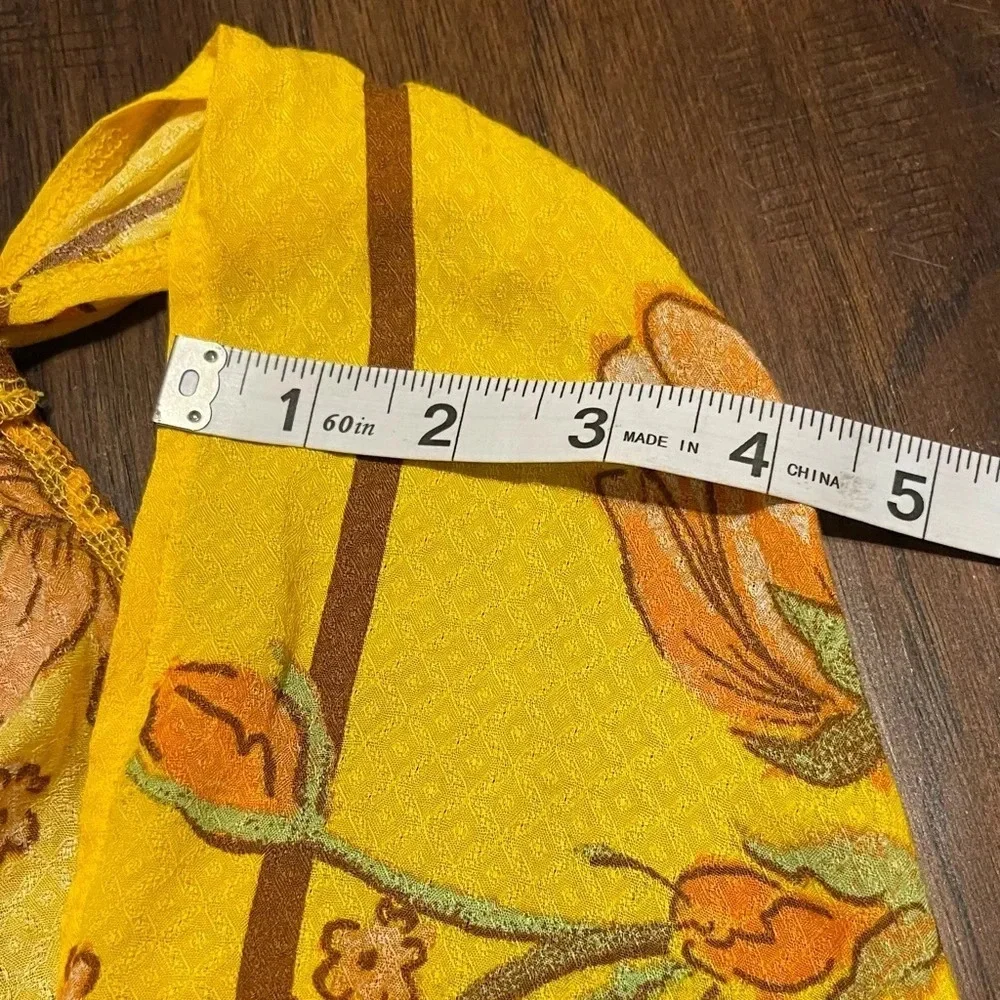 Free People Floral V Neck Hot Tropics Flowy Petals Boho Top - Picture 7 of 10